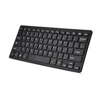 Teclado USB con cable, teclado USB portátil con cable con 78 teclas para computadora portátil/computadora de escritorio/PC/computadora portátil, teclado de reemplazo ultra delgado, QWERTY(Negro)