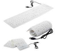 Teclado USB de goma de silicona (blanco)