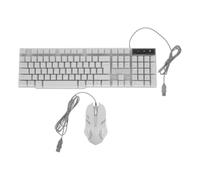 Teclado USB Iluminado Blanco para Juegos y Uso Diario en PC | Conexión Usb, Teclas Ergonómicas para Menor Fatiga, Operación Precisa, para Portátil y Sobremesa