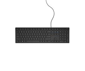 Teclado USB original Dell KB216 negro, bonito y delgado, QWERTY -- diseño nórdico, para danés, sueco, finlandés, noruego, Dell P/N: NRR4C