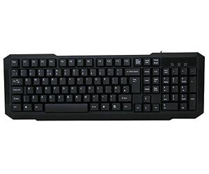 Teclado USB / PS2 Combo, negro, conector de computadora Ps/2, USB, método de conexión con cable, color de teclado negro, tamaño de teclado estándar, diseño de teclado Qwerty