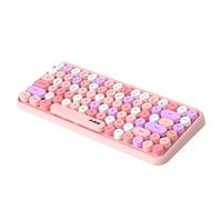 Teclado Windows Para IOS PC 308i Estilo ligero Mate Para Windows Teclado de 84 teclas Diseño inalámbrico Teclado Máquina de escribir compacta Lapt Bluetooth Retro Para teclado (PINGK, One Size)