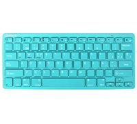 TECLADO WIRELESS TURQUESA SILVER HT
