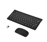 Teclado Y Mouse Inalámbricos, Combinación De Mouse Y Teclado Inalámbricos Con Teclas De Interruptor De Tijera, Teclado Inalámbrico USB De 2.4GHz Para Computadora Portátil, Computadora, PC,(Negro)