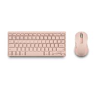 Kit teclado + mouse raton ngs fantasy kit rosa wireless inalambrico