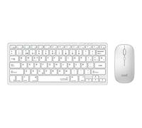 Teclado y Ratón Bluetooth Cool Mobility compacto inalámbrico Layout Español para PC y Tablet, color blanco