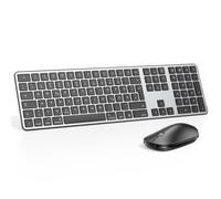 Teclado y ratón Bluetooth Mac, Teclado y ratón inalámbricos OMOTON para Apple MacBook Pro/Air, iMac, iMac Pro, Mac Mini/Pro, batería AAA, tamaño Completo, múltiples Dispositivos, QWERTZ, DE-Layout