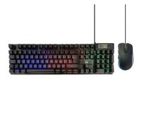 Teclado y ratón Gaming - Conjunto con conexión USB, diseño ergonómico, retroiluminación, Respuesta rápida, Ideal para Gamers