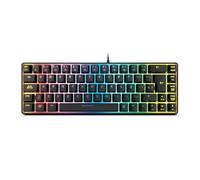 KROM Kalista - Teclado Gaming de Membrana RGB Rainbow, Formato 62%, Modo Gaming, N-19 Anti-ghosting, Windows | Mac, Layout español, Negro