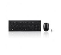 Hama Kit teclado y ratón inalámbricos 2.4 GHz — Teclado QWERTY silencioso, ratón 1600 dpi, negro