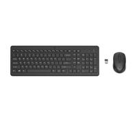 HP 330 Combinación de Teclado y Ratón Inalámbricos - (1600 PPP, Puerto USB-A, Indicadores LED, Teclas con Atajos, Windows 10), Color Negro