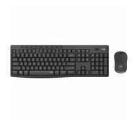 Logitech MK295 Combo de Ratón y Teclado Inalámbricos Tecnología SilentTouch, Teclado Numérico Completo, Botones de Atajos, Receptor Nano USB, 90% Menos de Ruido, Disposición QWERTY Portugués, Negro