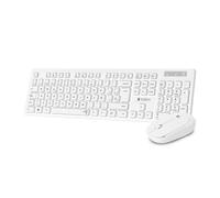 SUBBLIM Combo Teclado y Ratón Business Slim Silencioso Inalámbrico 2.4G Blanco Teclas Planas Resistente A Salpicaduras Merge Technology Diseño Delgado Y Completo Ratón Inalámbrico Ergonómico