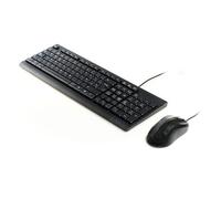 Teclado y ratón inalámbricos Negros, conexión USB, diseño ergonómico, Ideal para Oficina y Trabajo en casa, Mejora la productividad.