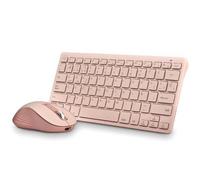 Kit teclado + mouse raton ngs fantasy kit rosa wireless inalambrico