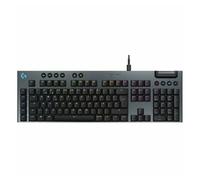 Logitech G G915 X Teclado mecánico para gaming con cable de perfil bajo, teclas de PBT de doble moldeado, teclas totalmente programables, interruptores táctiles marrones GL, PC/Mac, QWERTY ESP - Negro