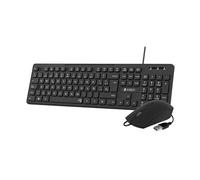 Teclado y ratón - Set Business Slim, cableado, diseño silencioso, Color Negro, Ideal para Oficina, óptimo para Uso prolongado.*