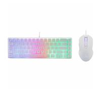 The G-Lab - Combo Hydrogen Teclado y Raton Gaming PC, PS5, PS4 AZERTY FR | Formato 60%, teclado con cable, RGB, ratón 7200 DPI, 6 botones, AZERTY FR