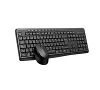 Teclado y ratón Wireless - Combo ergonómico con conexión USB, 2.4 GHz, diseño Compacto y práctico, Color Negro, Ideal para Uso Diario.*
