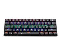 Teclados Funda -Light V900 Green Axis Colorful Keyboard Mini Teclado mecánico de 61 Teclas y Transporte Teclado (Black, One Size)