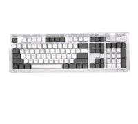 Teclados Lector De Tarjeta Keycap Transparente RGB Retroiluminado ErgonomicsFor DIY 61/87/104 Teclado mecánico Two-Color-PBT Teclados De Goma (A, One Size)
