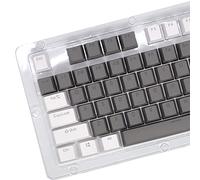 Teclados Lector De Tarjeta Keycap Transparente RGB Retroiluminado ErgonomicsFor DIY 61/87/104 Teclado mecánico Two-Color-PBT Teclados De Goma (D, One Size)