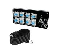 Teclados macro programables transparentes de 3 teclas/4 teclas/6 teclas/8 teclas, almohadilla programable fácil de volúmenes y ajuste de brillo