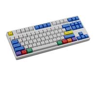 Teclas, 87 Teclas PBT Tecla Espesor Blanco Tiza Tecla Conjunto de Teclas Top Grabado Teclas para EE.UU. Diseño Teclado para Interruptores MX Cherry Teclado Mecánico (Solo vender teclas)