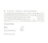 Teclas blancas inspiradas en Japón, 126 teclas minimalistas para teclado mecánico, actualizaciones de teclado, teclas de teclado