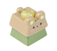 Teclas creativas de resina 3D con diseño de animales de dibujos animados para teclados mecánicos, interruptores, decoración