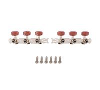 Teclas de afinación de guitarra, engranaje plateado con cabeza de ágata, clavijas de cuerda profesionales, afinadores de cabezal de máquina, 2 piezas para guitarra acústica clásica