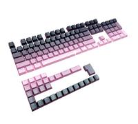 Teclas de altura OEM para teclados mecánicos de doble disparo brillante a través de la tecla frontal impresa en degradado, negro