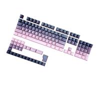 Teclas de altura OEM para teclados mecánicos de doble disparo brillante a través de la tecla frontal impresa en degradado, negro