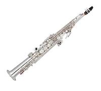 Teclas De Concha Natural, Patrón Tallado, Latón, Saxofón Recto De Tono Alto, Instrumento De Saxofón Plano Bb B Con Estuche Saxofón profesional (Color : 02)