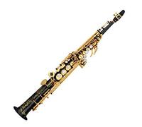 Teclas De Concha Natural, Patrón Tallado, Latón, Saxofón Recto De Tono Alto, Instrumento De Saxofón Plano Bb B Con Estuche Saxofón profesional (Color : 01)