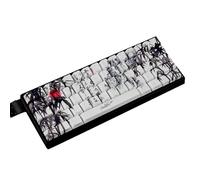 Teclas de perfil originales PBT con sublimaciones laterales impresas con diseño de bosques de bambú para teclados del 60 % y 68 %