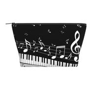 Teclas de Piano con Notas Musicales, Bolsa de artículos de tocador Bolsa de Maquillaje Bolsa de cosméticos Bolsa de artículos de tocador de Viaje portátil