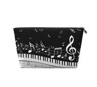 Teclas de Piano con Notas Musicales, Bolsa de artículos de tocador Bolsa de Maquillaje Bolsa de cosméticos Bolsa de artículos de tocador de Viaje portátil