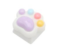 Teclas de resina de dibujos animados 3D con garra de gatito para teclados mecánicos para juegos, 1 unidad