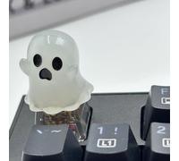 Teclas de resina fantasma 3D de Halloween, sombrero mágico personalizado, ala de murciélago, piruleta, fantasma de susto, juego de teclas para teclados mecánicos MX cruzados, teclas de decoración