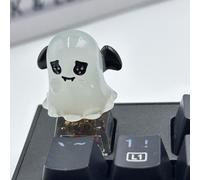 Teclas de resina fantasma 3D de Halloween, sombrero mágico personalizado, ala de murciélago, piruleta, fantasma de susto, juego de teclas para teclados mecánicos MX cruzados, teclas de decoración