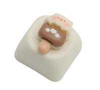 Teclas de resina hechas a mano para amantes de los cerditos, teclados de PC para la mayoría de interruptores mecánicos de teclado ESC de dibujos animados