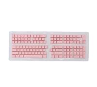 Teclas de Teclado de 132 Teclas, Teclas ABS con Acabado Mate de Perfil OEM Ruso, Compatibles con la Mayoría de los Teclados Mecánicos 61 62 64 68 84 87 104 108 (PINK)