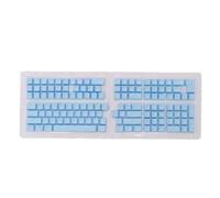 Teclas de Teclado de 132 Teclas, Teclas ABS con Acabado Mate de Perfil OEM Ruso, Compatibles con la Mayoría de los Teclados Mecánicos 61 62 64 68 84 87 104 108 (BLUE)