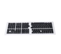 Teclas de Teclado de 132 Teclas, Teclas ABS con Acabado Mate de Perfil OEM Ruso, Compatibles con la Mayoría de los Teclados Mecánicos 61 62 64 68 84 87 104 108 (BLACK)