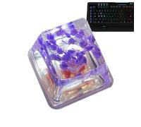Teclas de teclado de resina, teclado Gypsophila, brillo translúcido, teclado de juego, perfil Sa, tecla ESC con diseño de flor eterna para una experiencia de juego mejorada