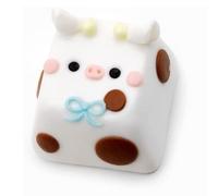 Teclas de ternera de dibujos animados hechas a mano, linda base PBT para tecla ESC, tecla de teclado mec nico, peque a vaca, reemplazo DIY