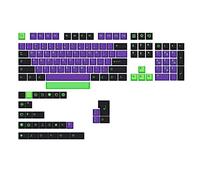 Teclas gruesas de PBT Dye SUB de 135 teclas para teclado mecánico de juego 61/68/75/84/980/104/108, teclado mecánico de EVA, color morado, teclas PBT, 135 teclas, perfil DYE SUB personalizado EVA