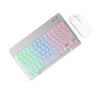 Teclas luminosas del teclado inalámbrico, teclado y ratón inalámbricos, teclado retroiluminado 7 colores Ratón, Teclados de ordenador para Juego, Empresa, Escuela y Oficina