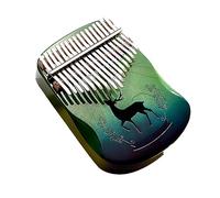 Teclas para principiantes de pulgar 17, regalos de piano portátiles de piano instrumento musical profesional con estuche protectora, instrucción de estudio, regalos green